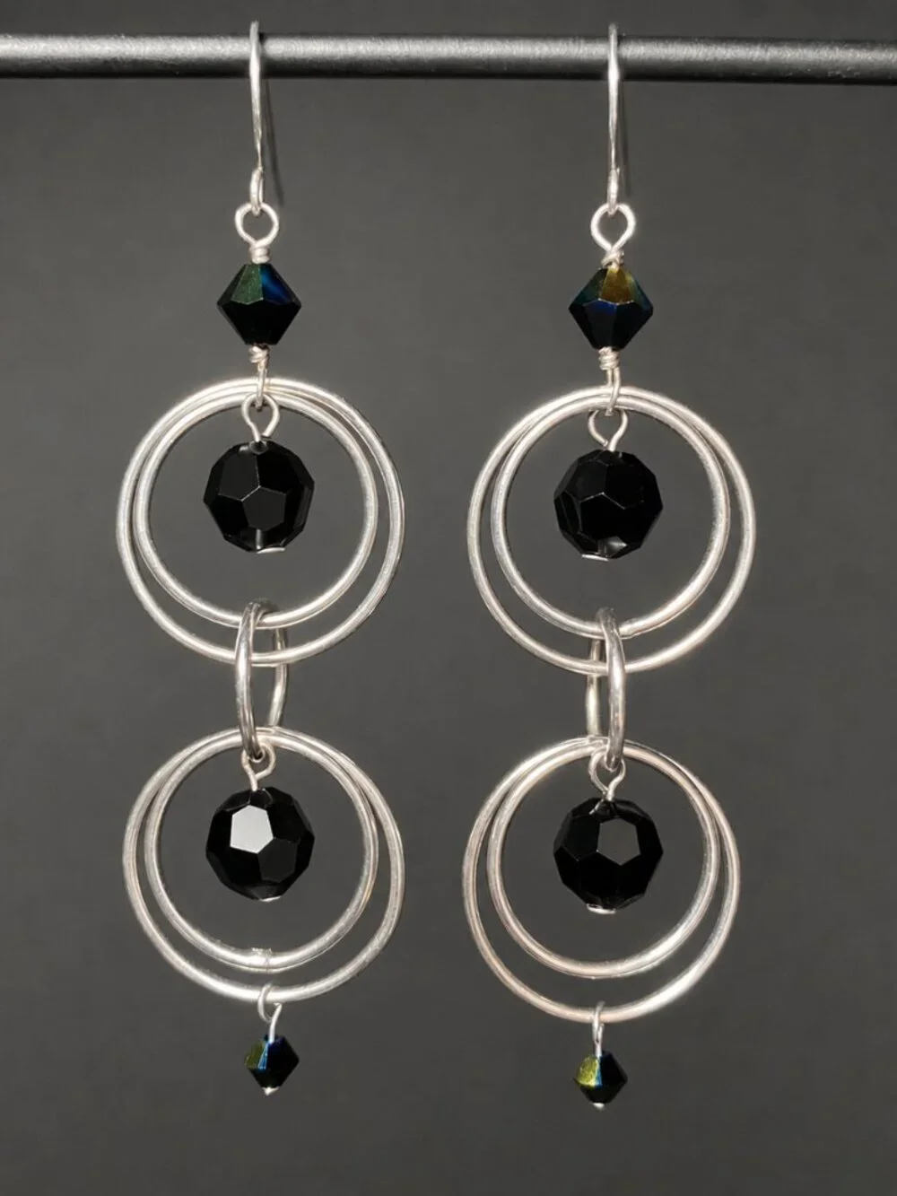 Swarovski Crystal Circle Chain Earrings